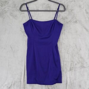 Sunday Best Mini Dress Womens 4 Royal Blue Spaghetti Strap‎ Square Neck Aritzia